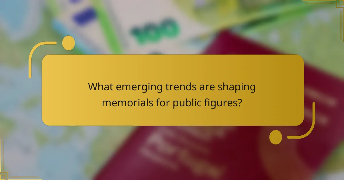 What emerging trends are shaping memorials for public figures?
