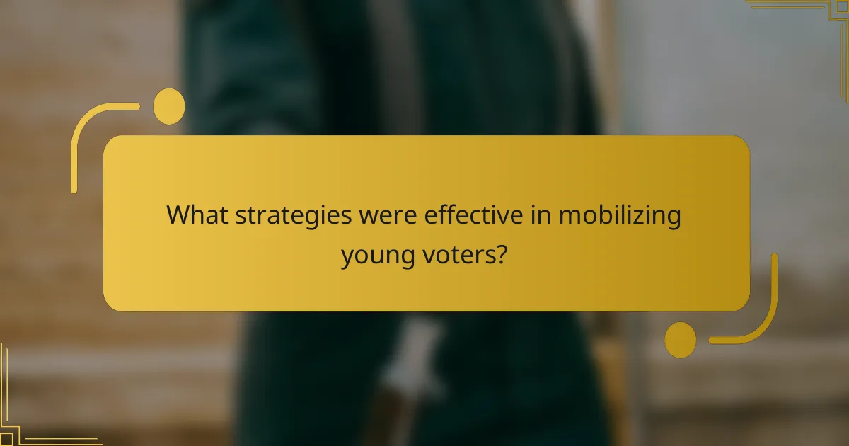 What strategies were effective in mobilizing young voters?